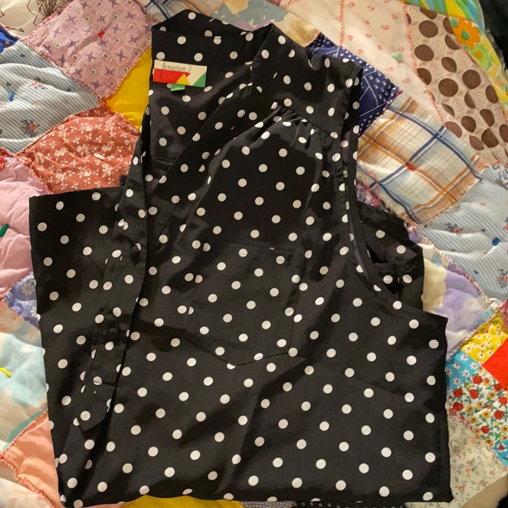 Polka Dot Sleeveless Blouse from Mod-Cloth. Never Worn.